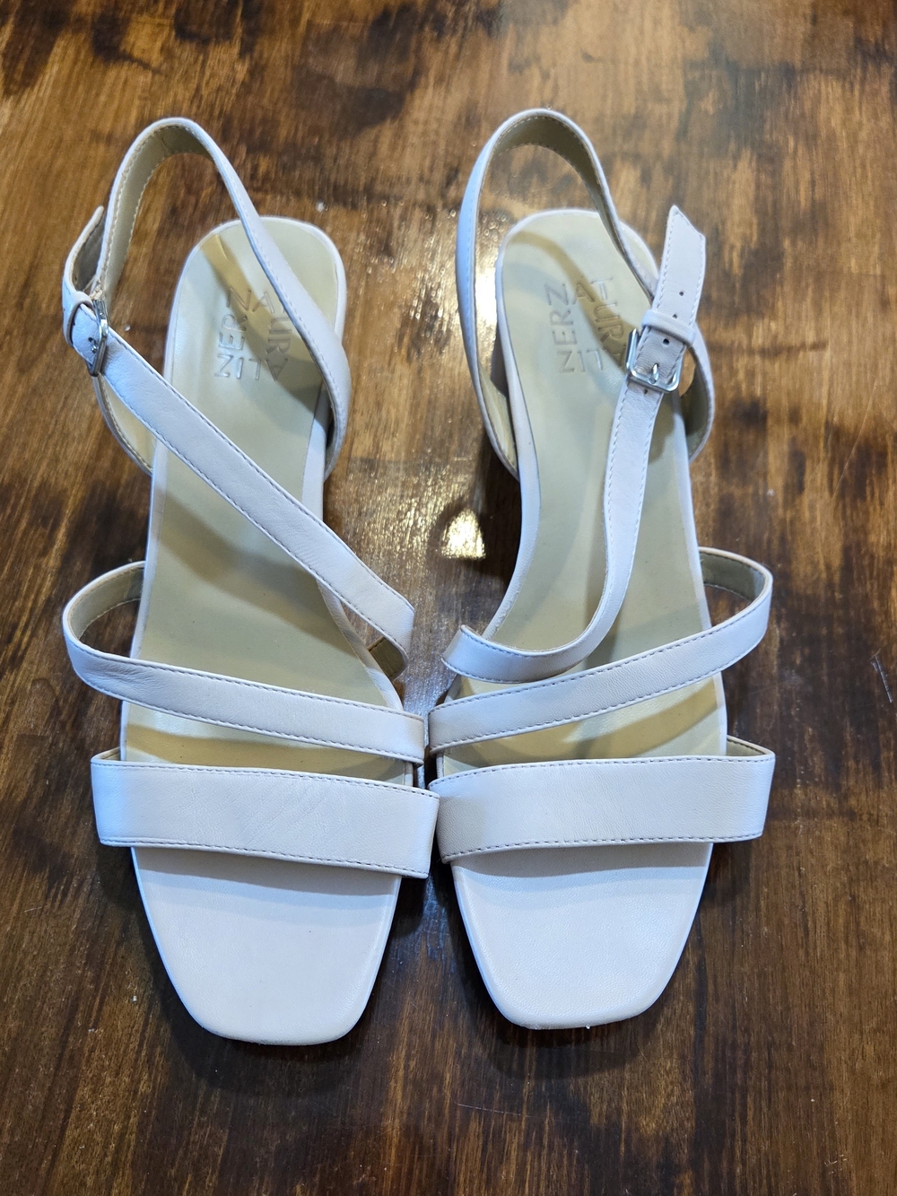 Naturalizer Blossom Strappy Heels, Women's Size 9.5M, Nude NEW